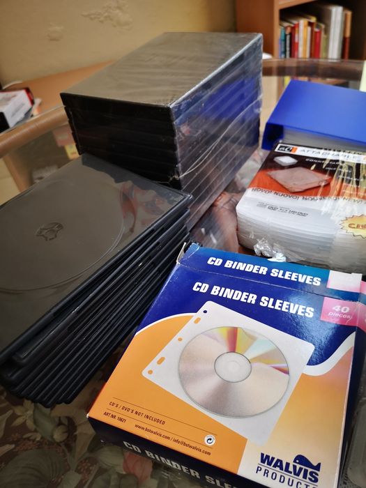 Caixas e protecções para cds e dvd
