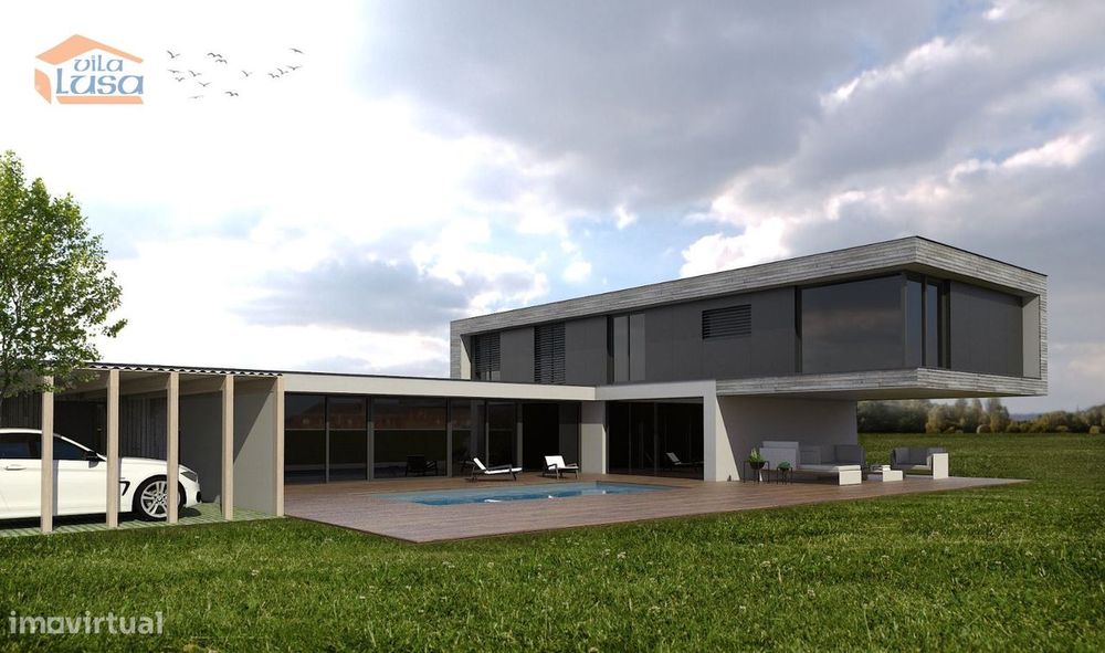 Lote Terreno centro Canelas construção Moradia 4 Frentes