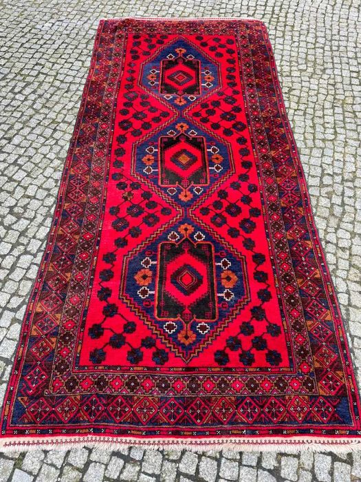 Antyczny chodnik dywan perski Iran HAMADAN 300x130 cm galeria 15 tyś