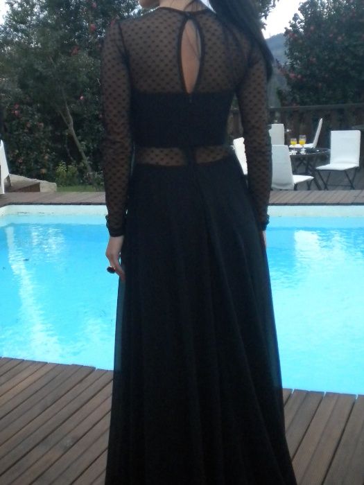 Vestido preto de cerimónia