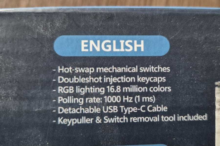 NOWA Klawiatura mechaniczna GK61SE niemiecka uszkodzone pudełko