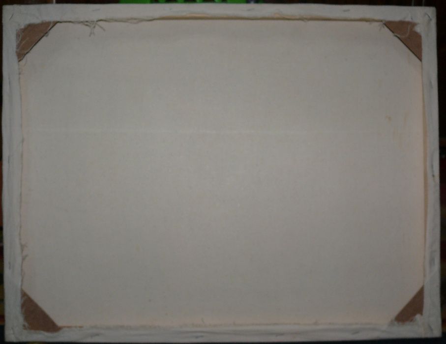 Трактористы на Стройке Кушают Арбуз. Холст Масло. Соцреализм