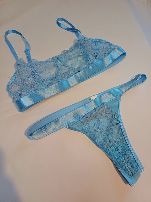Білизна мереживна жіноча блакитна