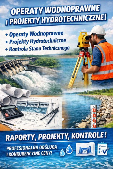 Operaty Wodnoprawne | Projekty hydrotechniczne | Kontrole budowli