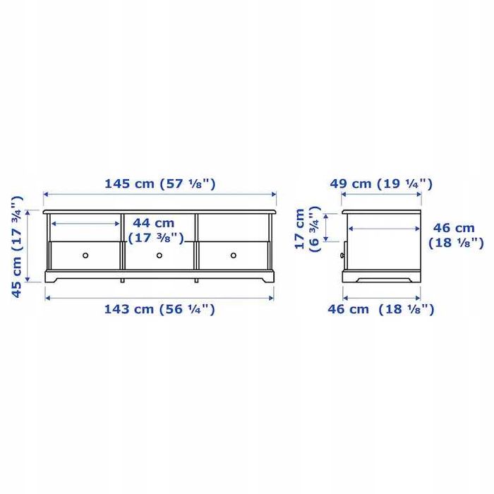 Szafka pod TV Ikea Liatorp biała 145x49x45 cm