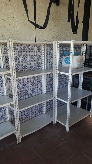 Móvel Armario de Escritório Cinzento 4 prateleiras