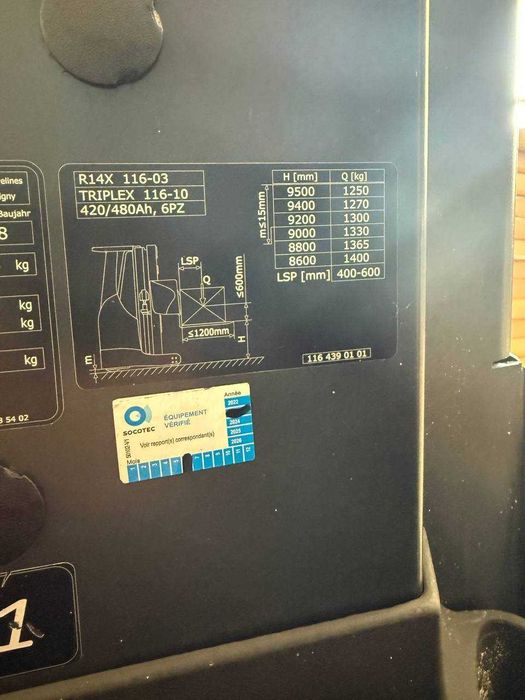 Річтрак Штабелер Linde R14+ електро 1.4 т. 6,95 м 2018 року