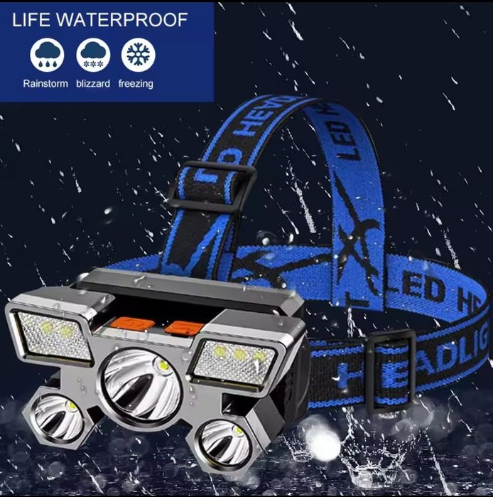 Lanterna de cabeça camping novo LED