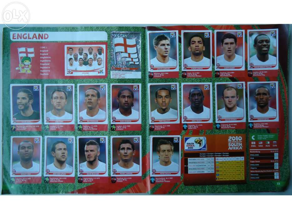 Caderneta South Africa 2010