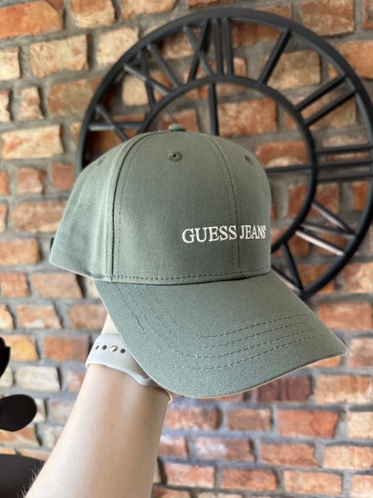 Guess czapka khaki zielona unisex