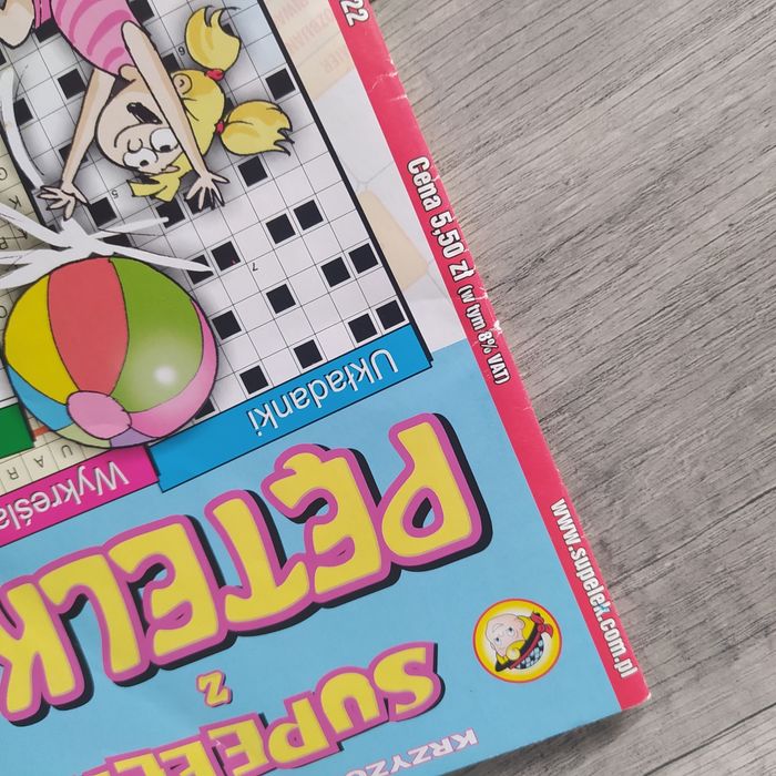 Gazetka dla dziecka krzyzowki rebusy, 6+/nowa 2zł
