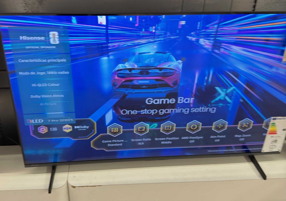 TV - HISENSE - 55E7S PRO QLED - NOVA na Caixa-Selada c/Fatura+Garantia
