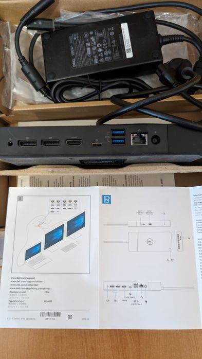 Док-станція Dell Dock WD19 180W black (210-ARJF)