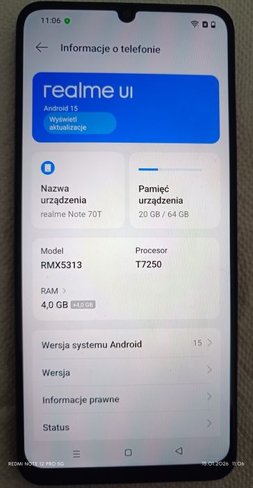 Nowy Realme Note 70 T