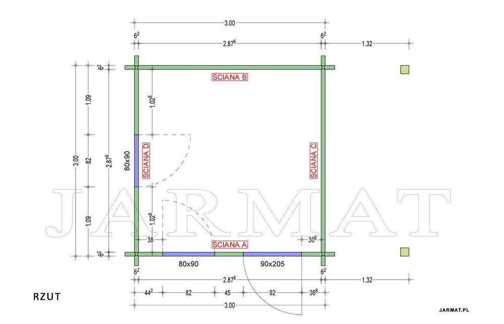 Dom Drewniany Ogrodowy Model G02 Płazy Bale JARMAT.PL
