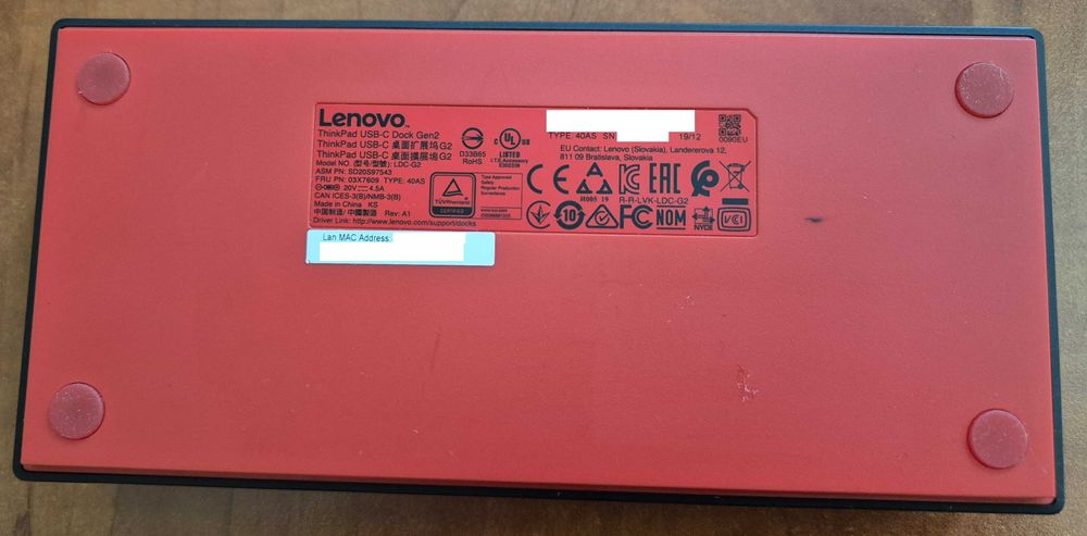 Lenovo ThinkPad Universal USB-C Dock Gen2 40AS + przewód USB-C