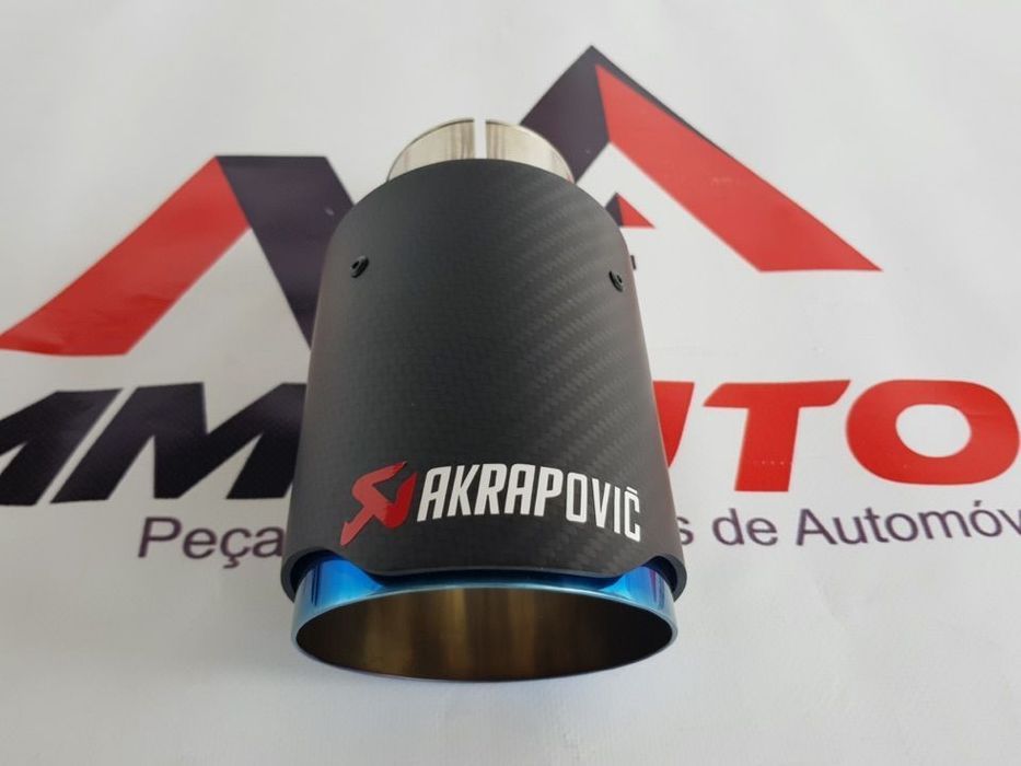 Ponteira look Akrapovic Azul