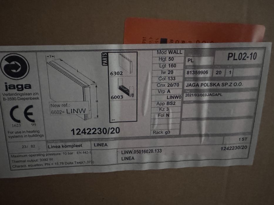 Grzejnik JAGA Linea Plus Typ 21 500x1600 – 3392 W