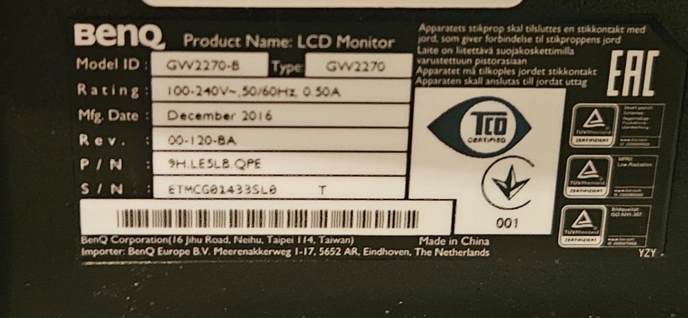 Monitor LCD Benq