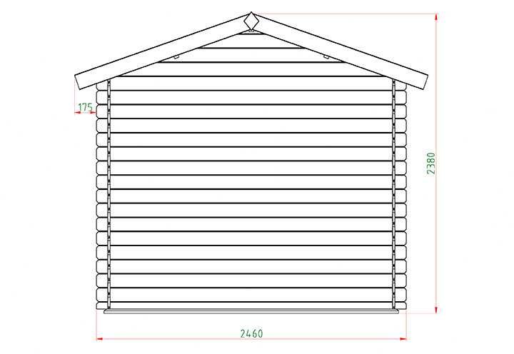 OD RĘKI Domek 2,5x2,5 narzędziowy drewniany 2,46x2,46 ogrodowy podłoga