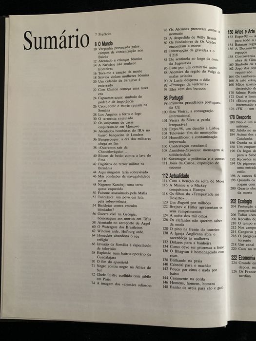O Ano 1992 Anuário Ilustrado, Círculo de Leitores 1993