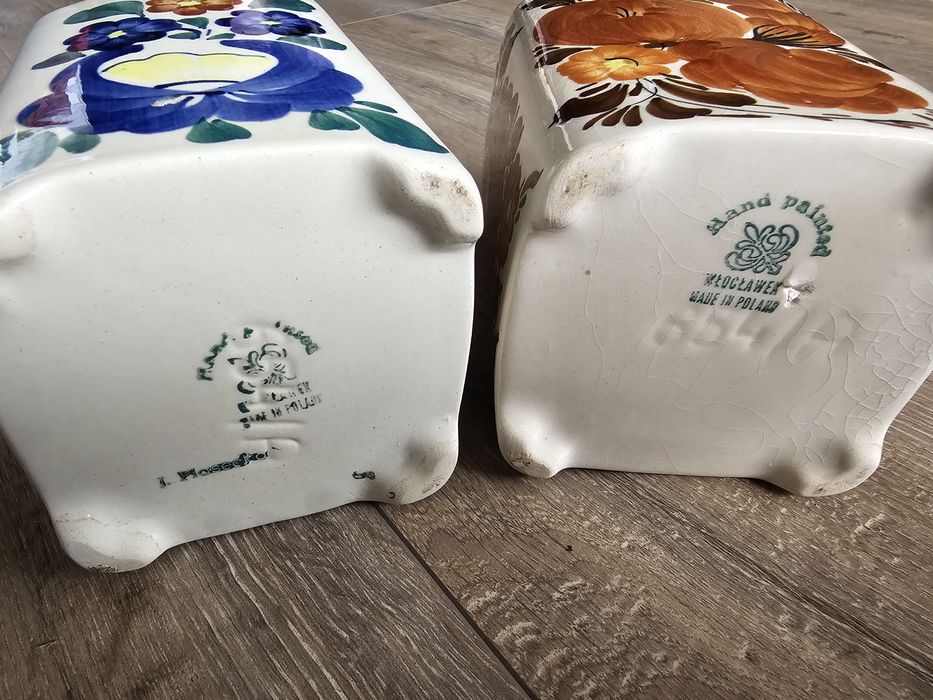 Ceramika Włocławek pojemnik z przykrywką 2 szt.