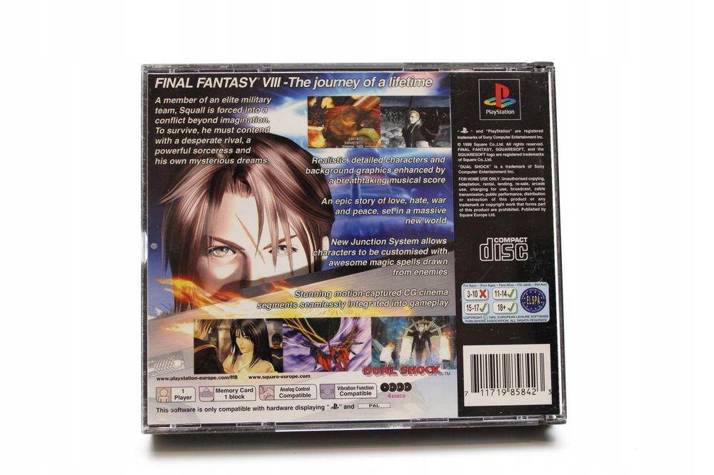 Final Fantasy VIII ANG PS1 PSX PlayStation (PSX) pudełkowa