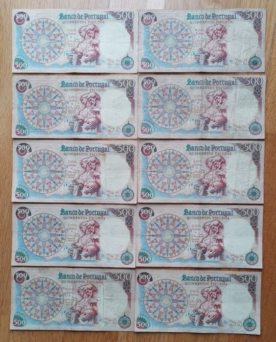 10 Notas 500escudos D.JoãoII