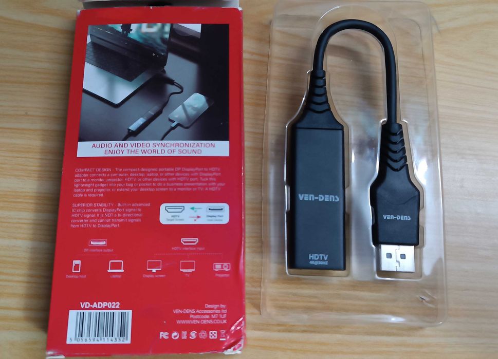 Адаптер VEN-DENS VD-ADP022 DisplayPort - HDMI
