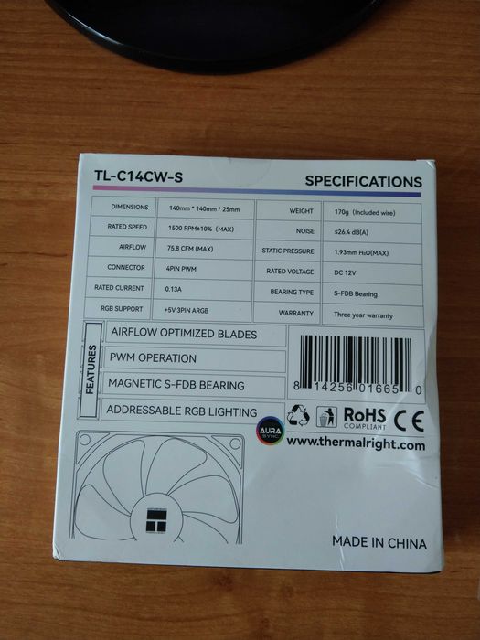 Wentylator Thermalright 14cm PWM ARGB