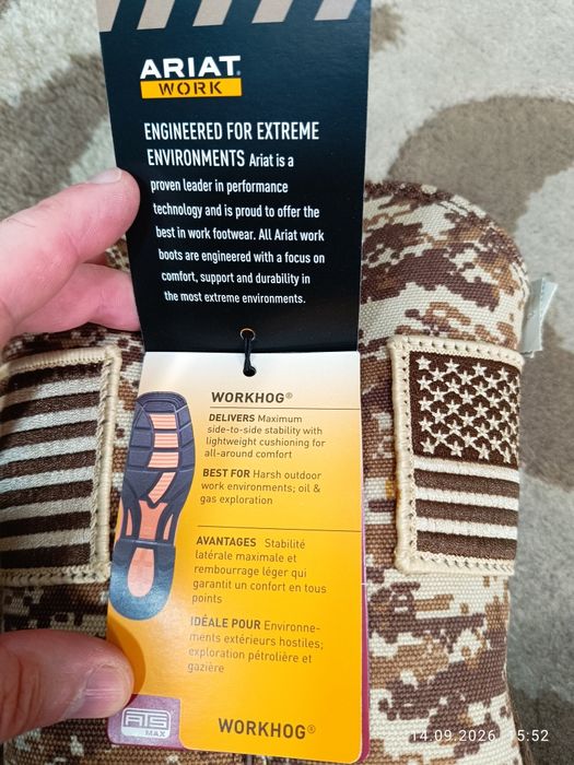 Продам нові оригінальні робочі черевики Ariat WorkHog Patriot Steel Toe (США)
Розмір: 10.5 EE (широка колодка, приблизно 44–44,5 EU)