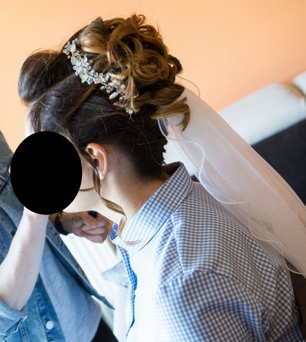 Ozdoba do włosów / spinka ślubna z cyrkoniami