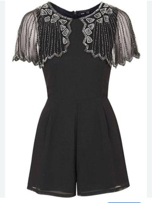 Комбінезон-сукня святковий з коміром вишитим бісером