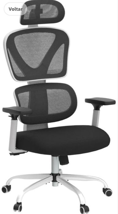 Cadeira de Escritório Ergonómica KERDOM (Como Nova / Pouco Uso)