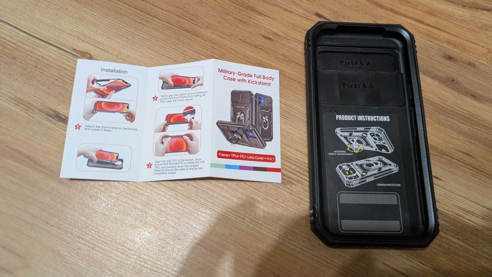etui pancerne do Pixel 8a - podwyższone ramki,uchwyt, osłona na aparat