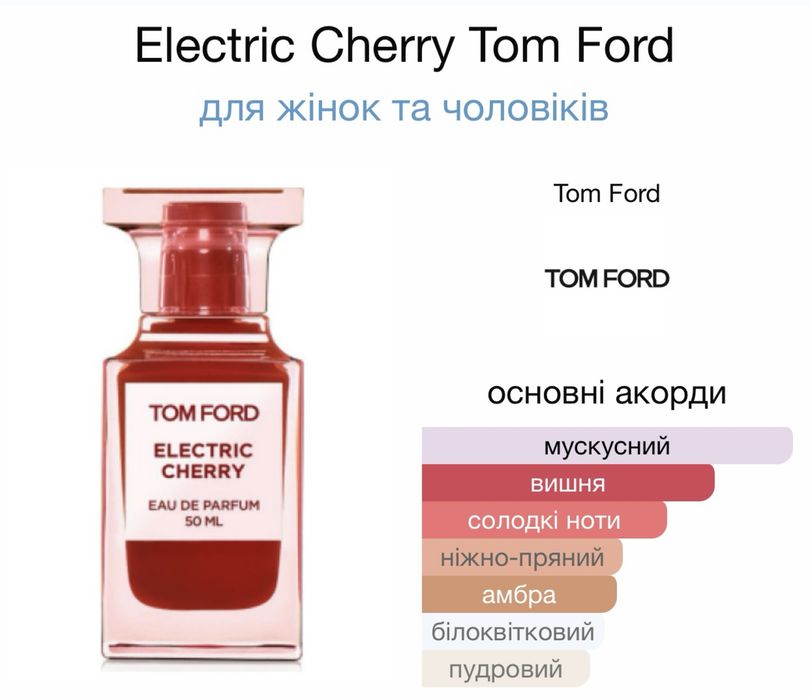 Парфумована вода Tom Ford Electric Cherry 100ml.