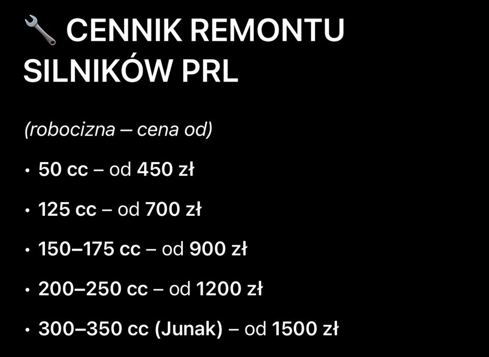 Remont/regneracja silników wsk,jawa,romet,mz,cz