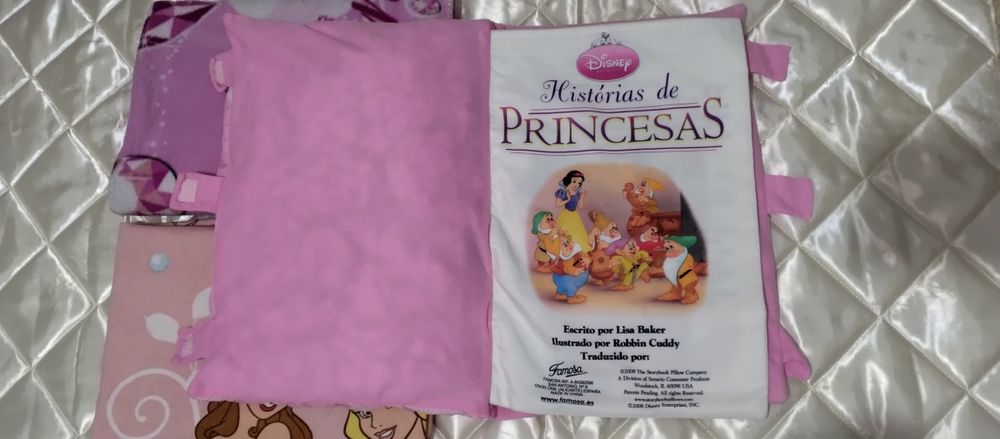 Manta, almofada livro Disney princesas