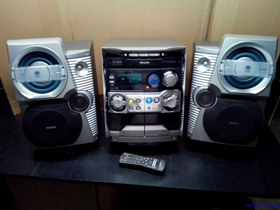 Wieża philips radio cd tape radyjko magnetofon aux