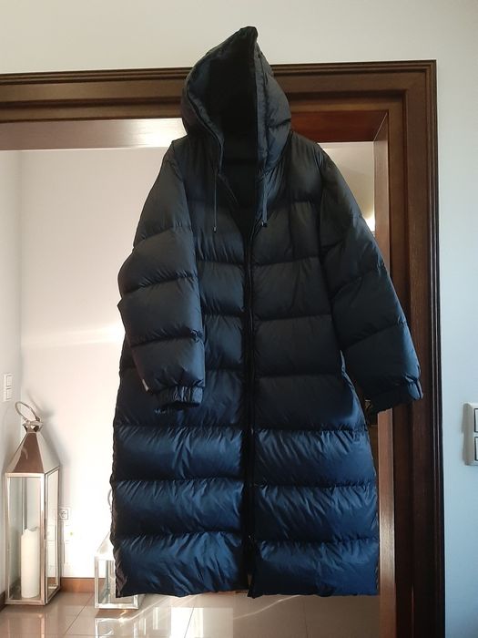 Max Mara The Cube nowy plaszcz puchowy granatowy nowy