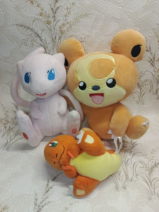 Мягкая игрушка Покемон Мью Теддиурса Чармандер