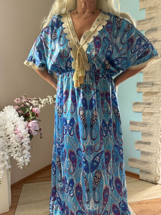 Slicza sukienka boho wzor pasley.