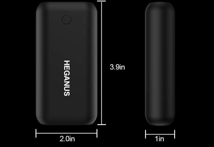 POWERBANK 10000 mAh Power USB Czarny Kabel Przenośny Kieszonkowy Mini