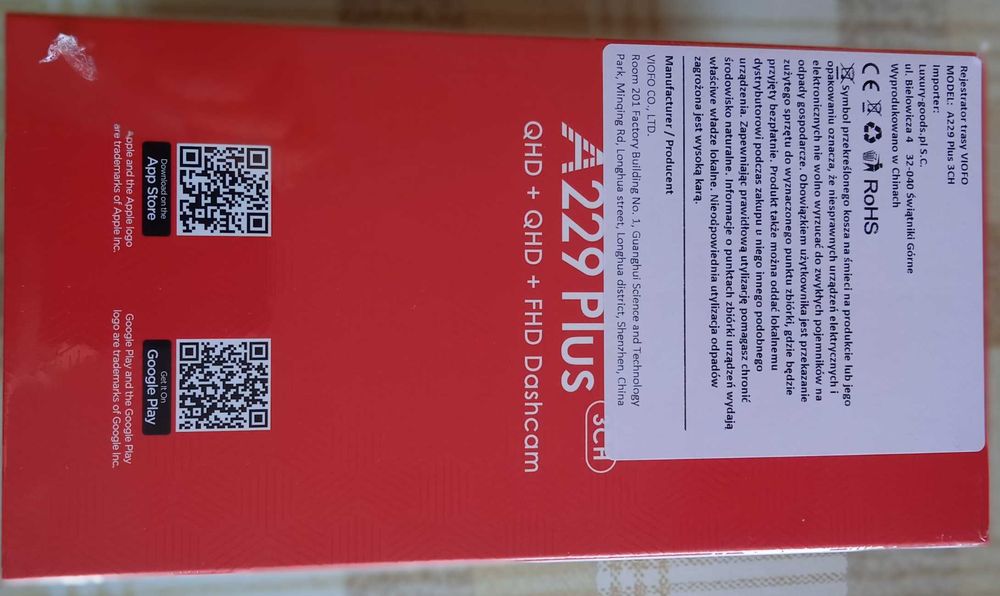 Kamera samochodowa Viofo A229 Plus 3CH – 3 kamery, 4K, GPS, WiFi