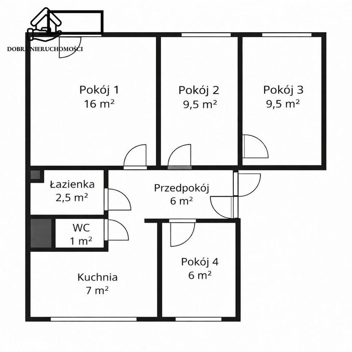 57,5 m2 - 4 pokoje - 7 piętro - LSM