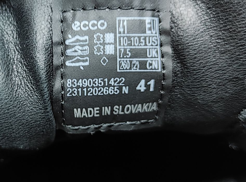Кожаные 27см кроссовки Ecco оригинал