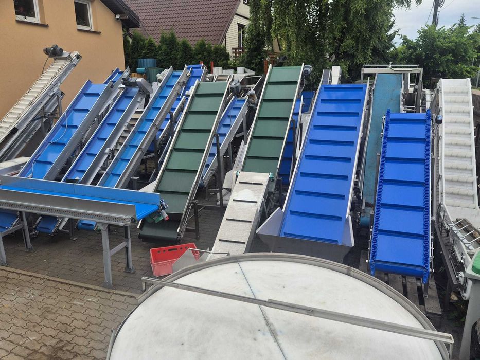 Przenosnik taśmowy transporter podajnik taśmociąg skośny wznoszący