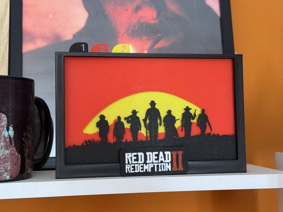 Placa 3d "Red Dead Redenption 2"