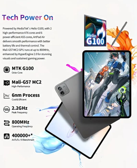 Планшет Teclast ArtPad Air 11" 20Gb/128Gb з чохлом  і стилусом