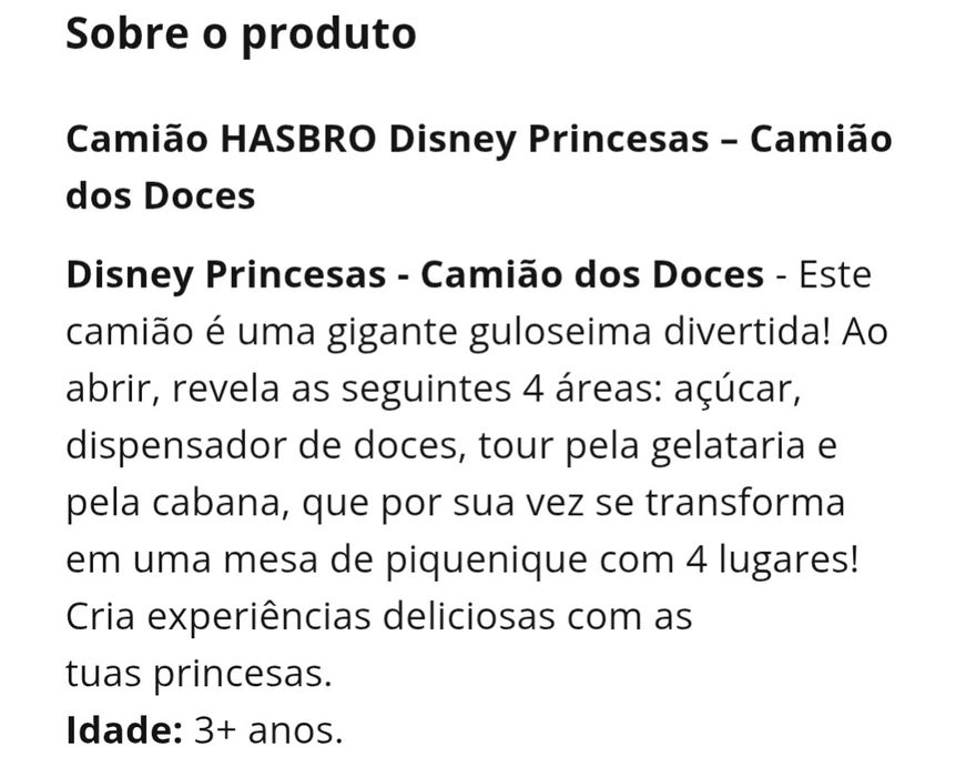 Camião de Doces HASBRO Disney Princesas